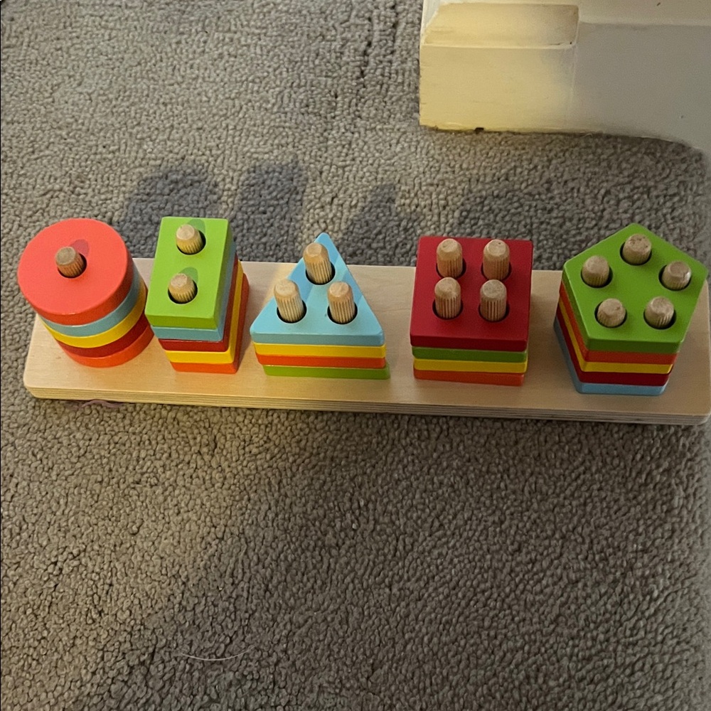 Colorful Wooden Shape Sorting Toy
